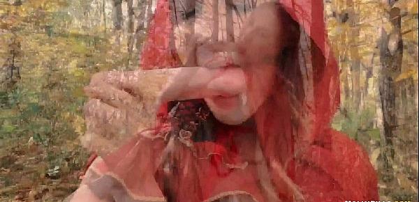  Red Ridinghood Fucked in Forest - Molly Pills - Public Cosplay POV